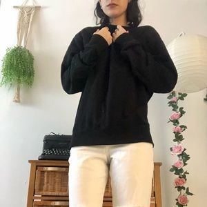Cozy Black Crewneck Sweater